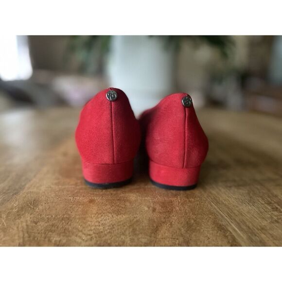 Alex Marie Red Suede Flat Pumps Almond Toe Women’s Size 8.5M - Picture 4 of 9